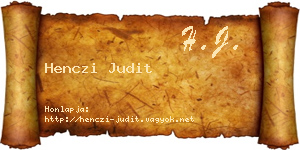 Henczi Judit névjegykártya